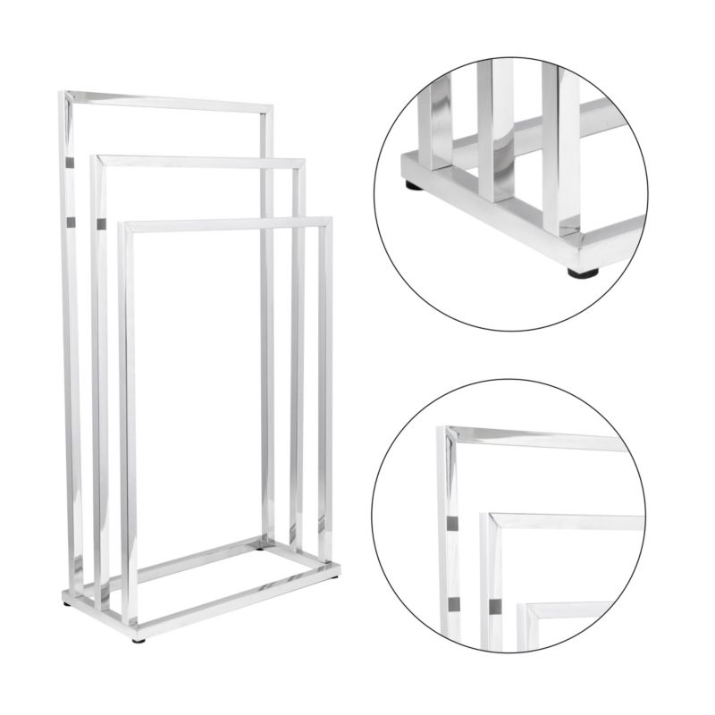 Stående Håndklædeholder LONIA3 Krom 3 Arme 45x84 cm