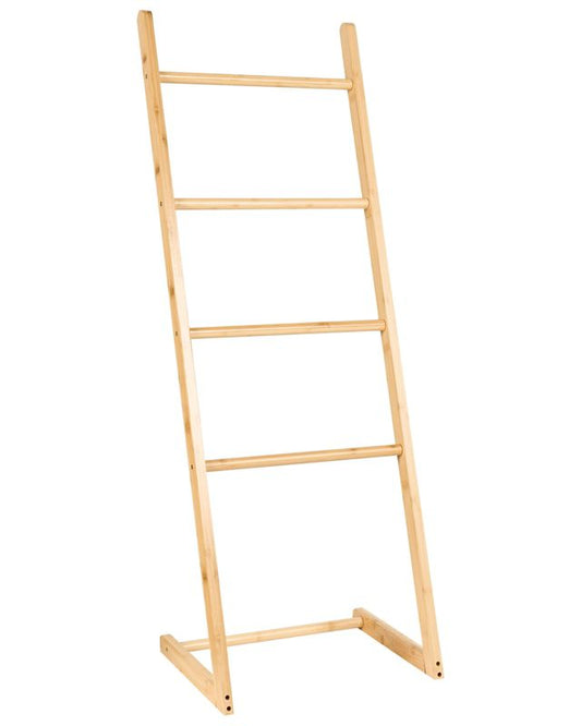 Fritstående håndklædestativ Zapallar i bambustræ, lys brun, 1 stk.