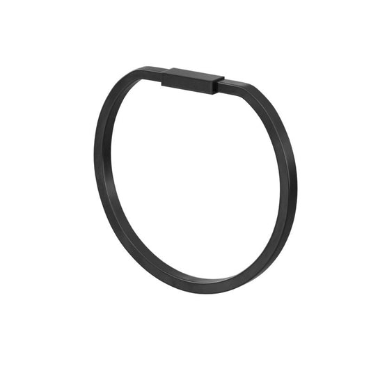 GoodHome Elland oval håndklædeholder 60 cm mat-sort