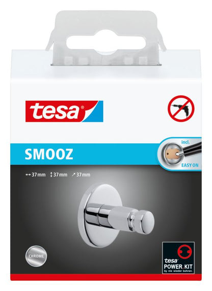 Tesa Smooz enkelt håndklædeholder med kromoverflade