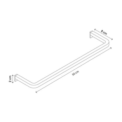 Håndklædestang 50 cm Mat Stål | 5059340738611