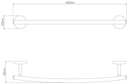 GoodHome Ormara håndklædeholder 40 cm