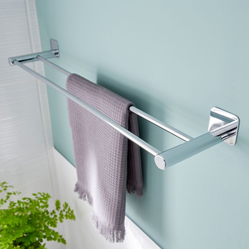 GoodHome Koros dobbelthåndklædeholder 60 cm krom