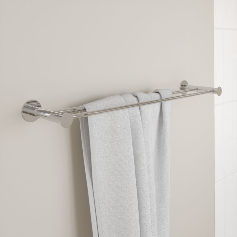 Dobbelt Håndklædeholder 65 cm Rustfrit Stål Krom