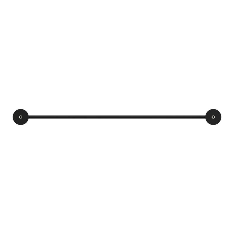 Dobbelt Håndklædeholder 60 cm Sort Rustfrit Stål