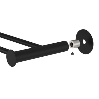 Dobbelt Håndklædeholder 60 cm Sort Rustfrit Stål