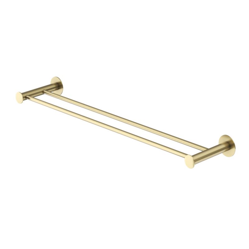 Dobbelt Håndklædeholder 60 cm Børstet Messing Rustfrit Stål