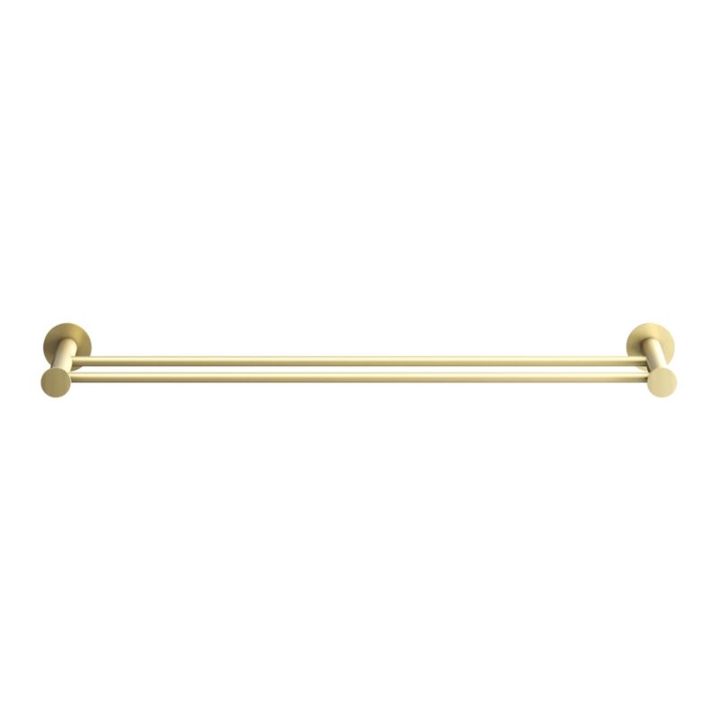 Dobbelt Håndklædeholder 60 cm Børstet Messing Rustfrit Stål