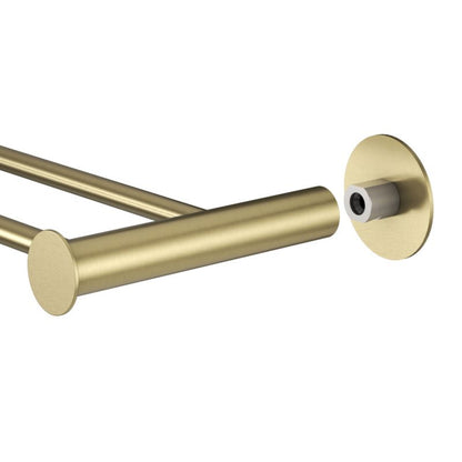 Dobbelt Håndklædeholder 60 cm Børstet Messing Rustfrit Stål