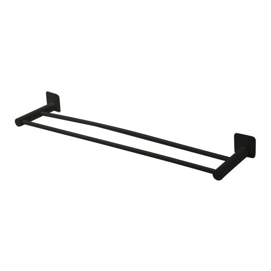 GoodHome Koros dobbelthåndklædeholder 60 cm mat-sort