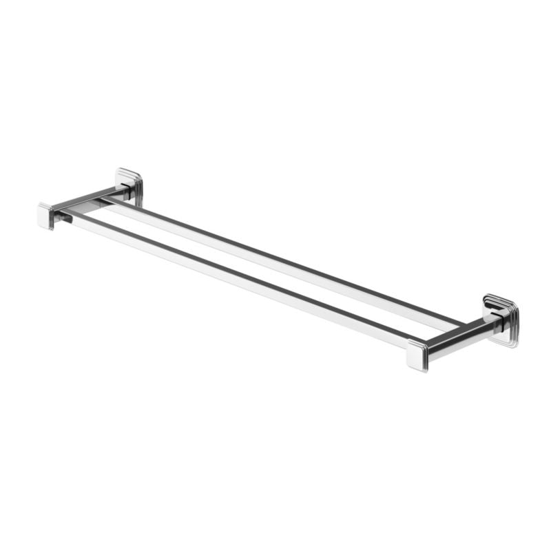 Dobbelt Håndklædeholder 60 cm Rustfrit Stål Krom