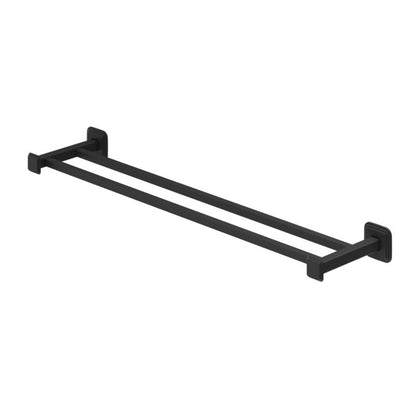 Dobbelt Håndklædeholder Teesta 65 cm Sort Rustfrit Stål