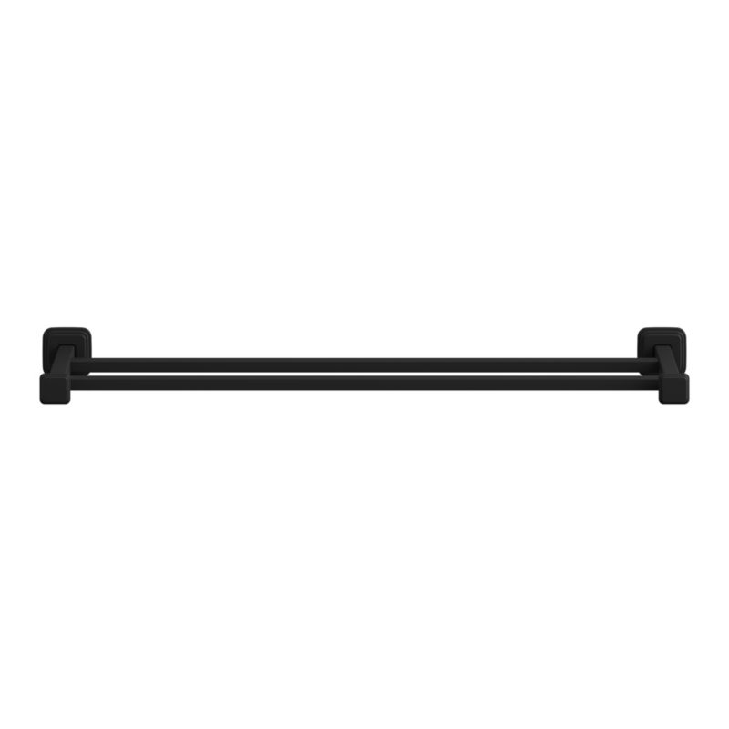 Dobbelt Håndklædeholder Teesta 65 cm Sort Rustfrit Stål