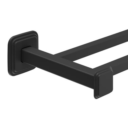 Dobbelt Håndklædeholder Teesta 65 cm Sort Rustfrit Stål
