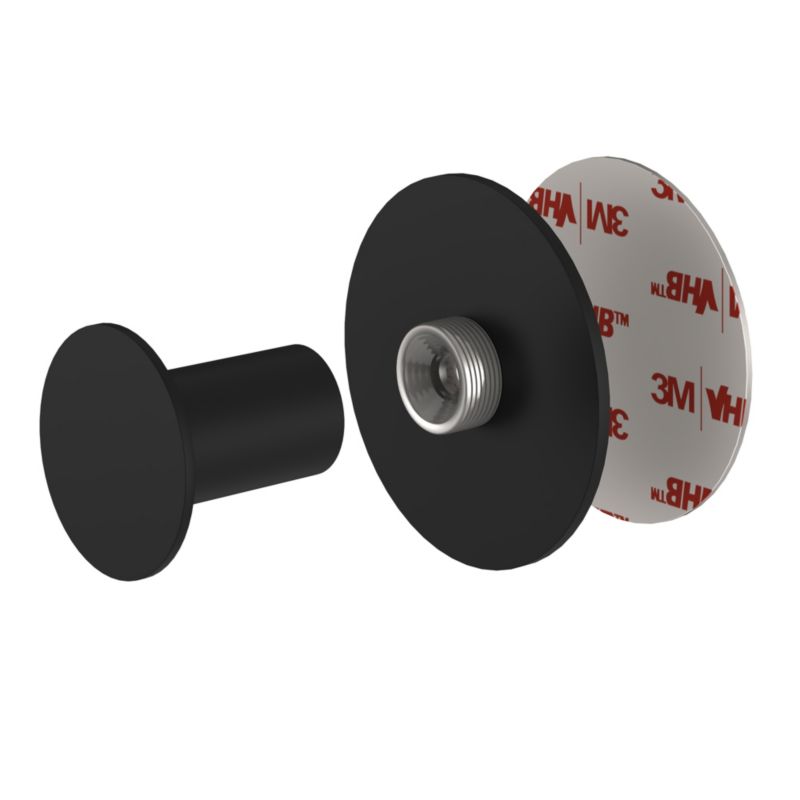 Vægkrog Cavally 1 Krog Sort Rustfrit Stål 50 mm