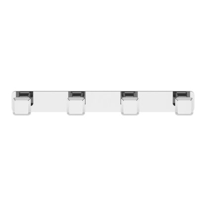 Vægkrog 4 Kroge Teesta 31 cm Krom Rustfrit Stål