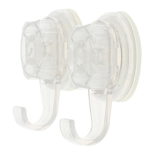 GoodHome Tenno transparent håndklædeholder med sugekopper, 2 stk.