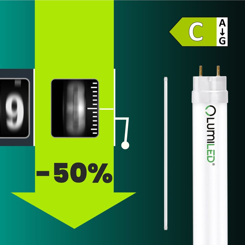 LED Rør Lumiled G13 T8 18W 2880lm 6500K 120cm 160lm/W 1 stk.