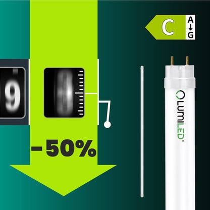 LED Rør Lumiled G13 T8 18W 2880lm 6500K 120cm 160lm/W 1 stk.
