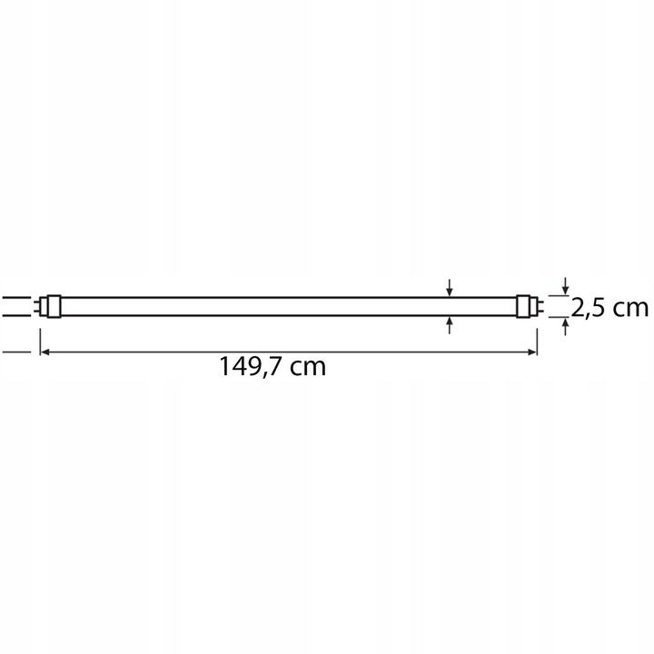 LED Rør G13 T8 24W 3840lm 4000K 150cm