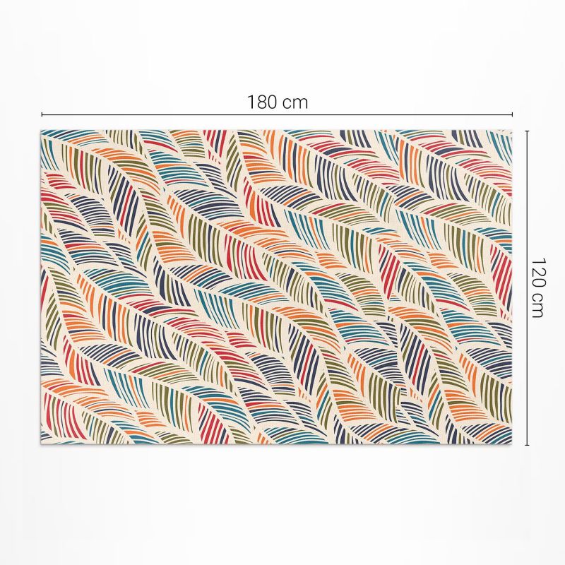 Udendørs Vinylgulvtæppe 120x180 cm Flerfarvet Bohemian Blade 1 stk.