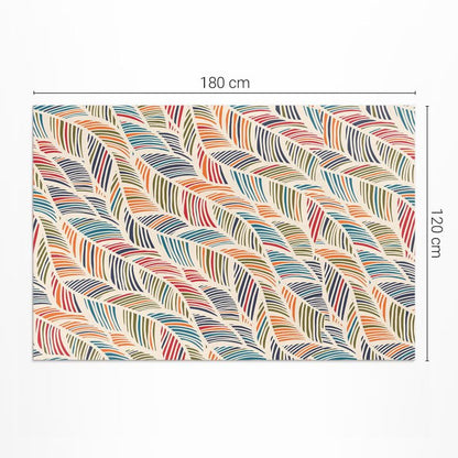 Udendørs Vinylgulvtæppe 120x180 cm Flerfarvet Bohemian Blade 1 stk.