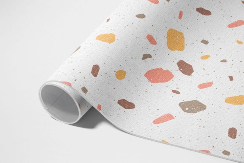 Vinyl Udendørsmåtte 140x210 cm Hvid Stenlook 1 stk.