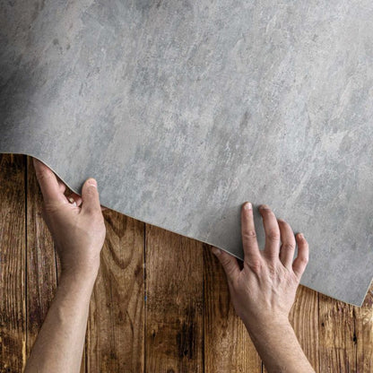 Udendørs Vinylmåtte Betontekstur 80x120 cm Grå