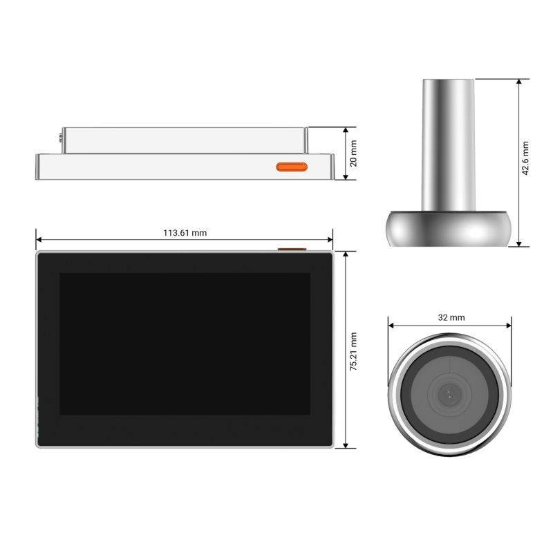 Ezviz HP2S WiFi elektronisk kighul
