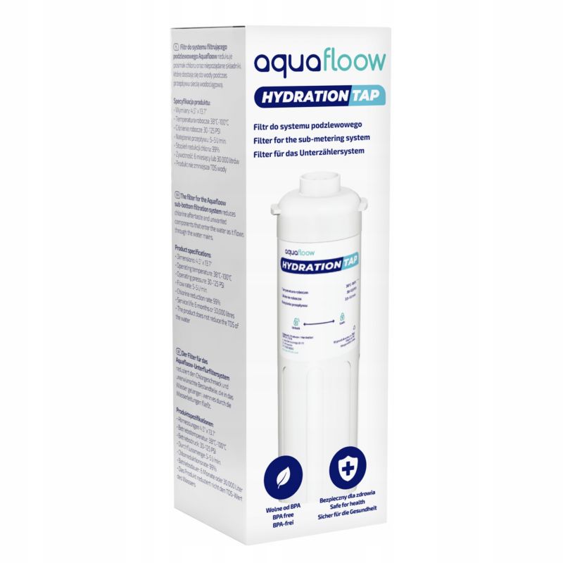 AquaFloow Hydration Tap filterpatron til vandfilter under vasken, 1 stk.