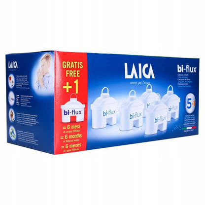 Laica bi-flux F4S vandfilterpatron til kande, erstatning for Brita og Dafi, 6 stk