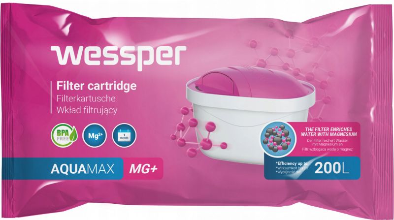 Wessper vandfilterpatron med magnesium, erstatning til Brita Maxtra Plus, 3 stk.