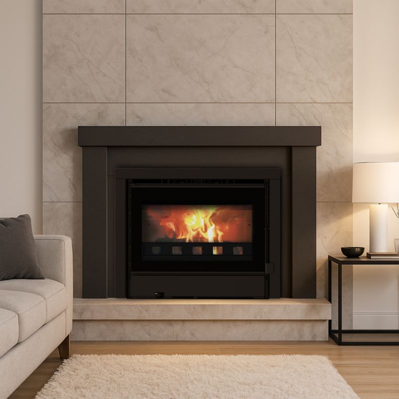 Pejseindsats Idelya 13,5 kW 68x57 cm Sort