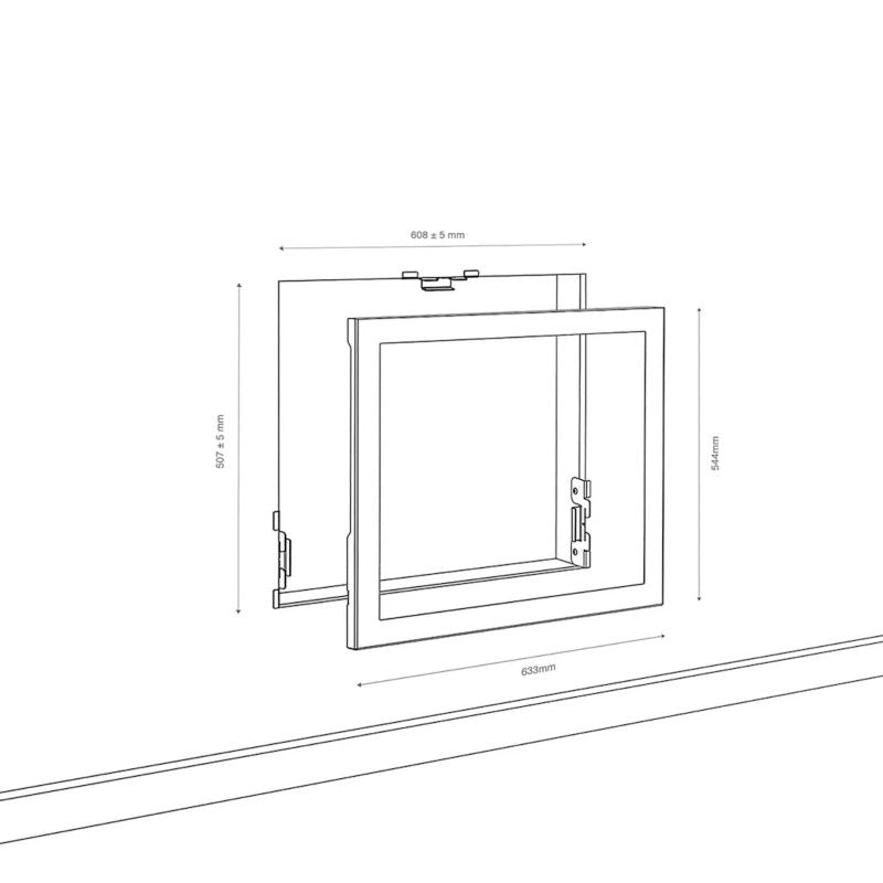Elektrisk Pejseindsats 60 cm Sort LED 1500W