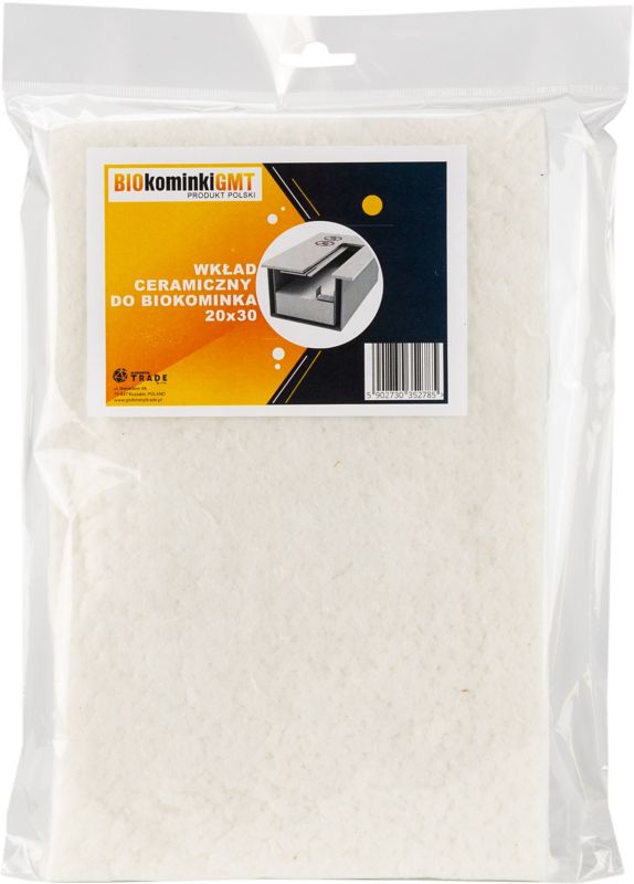 Keramisk Uld til Biokamin 20x30 cm Hvid