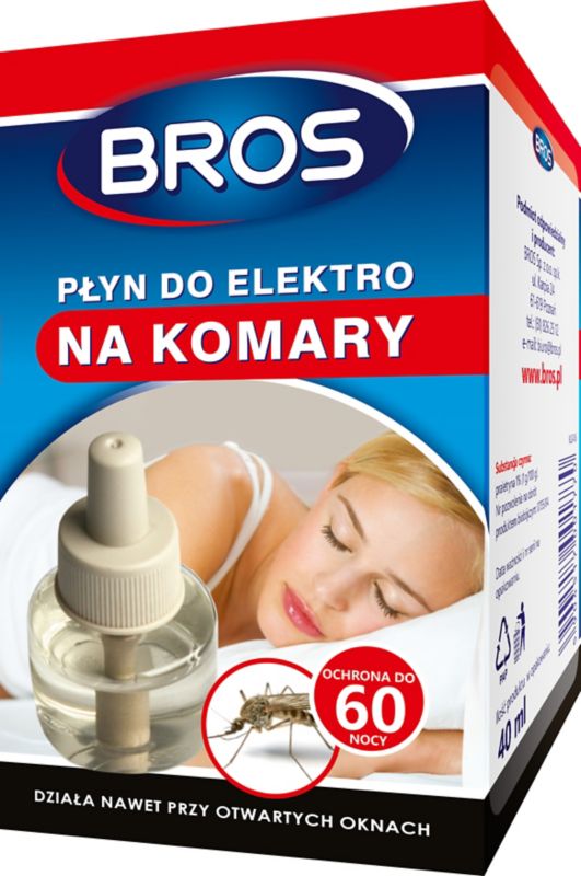 Udskifteligt væskeindsats til Bros elektrofumigator mod myg 40 ml til natbrug