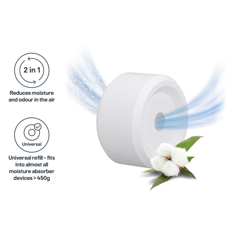 Indsats til affugter GoodHome bomuld 2 x 450 g
