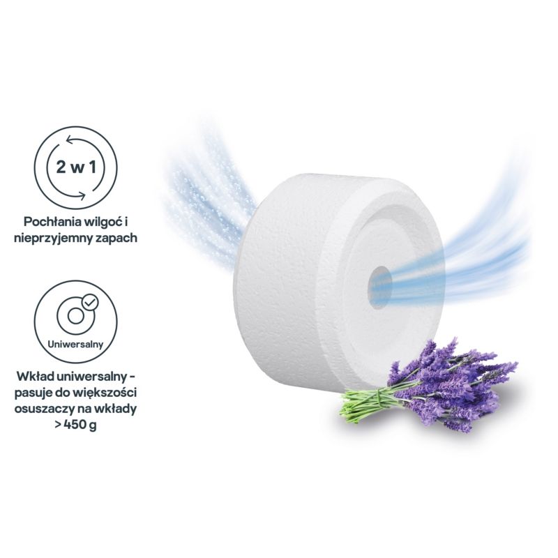 Påfyldning til affugter GoodHome lavendel 2 x 450 g