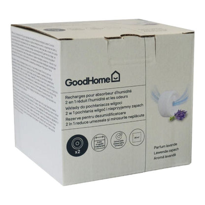 Påfyldning til affugter GoodHome lavendel 2 x 450 g