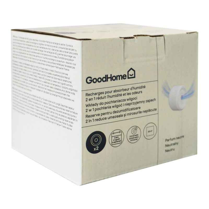 Indsats til affugter GoodHome Neutral 2 x 450 g