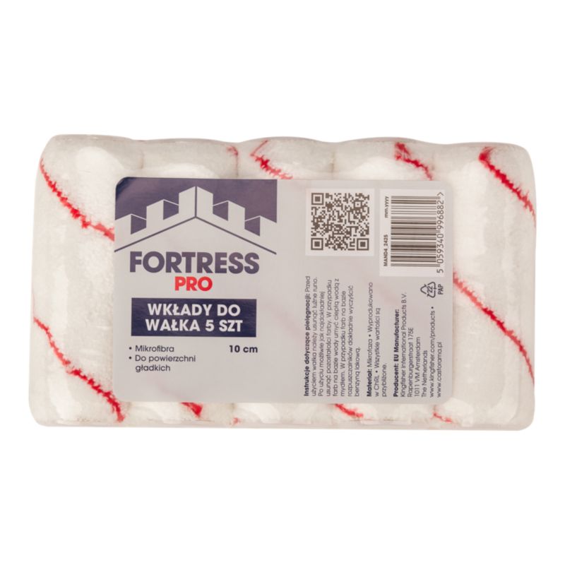 Fortress Pro malerulleindsats med kort luv, 100 mm, 5 stk.