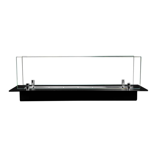 Indbygningsindsats 650 mm med glas i sort