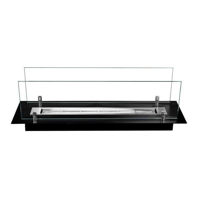 Indbygningsindsats 650 mm med glas i sort
