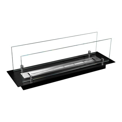 Indbygningsindsats 650 mm med glas i sort
