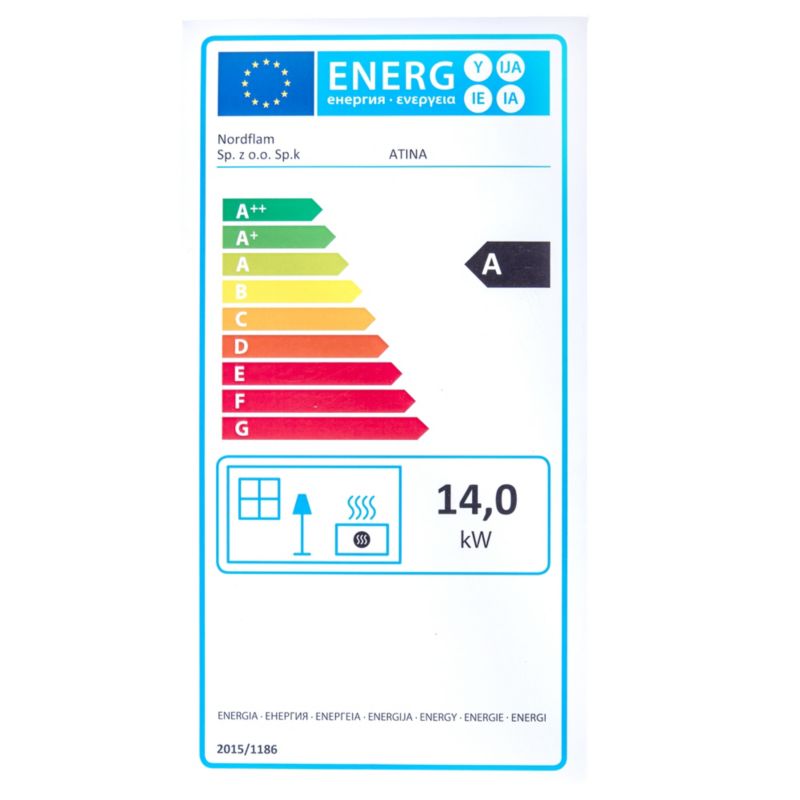 Nordflam Atina Eko 14 kW indsats til pejs