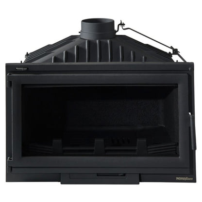 Pejseindsats Bergamo 90 cm 16 kW Støbejern Sort