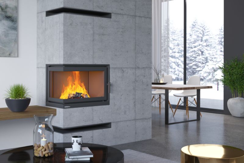 NORDflam Etna Eko støbejerns-stålværk venstre pejsindsats