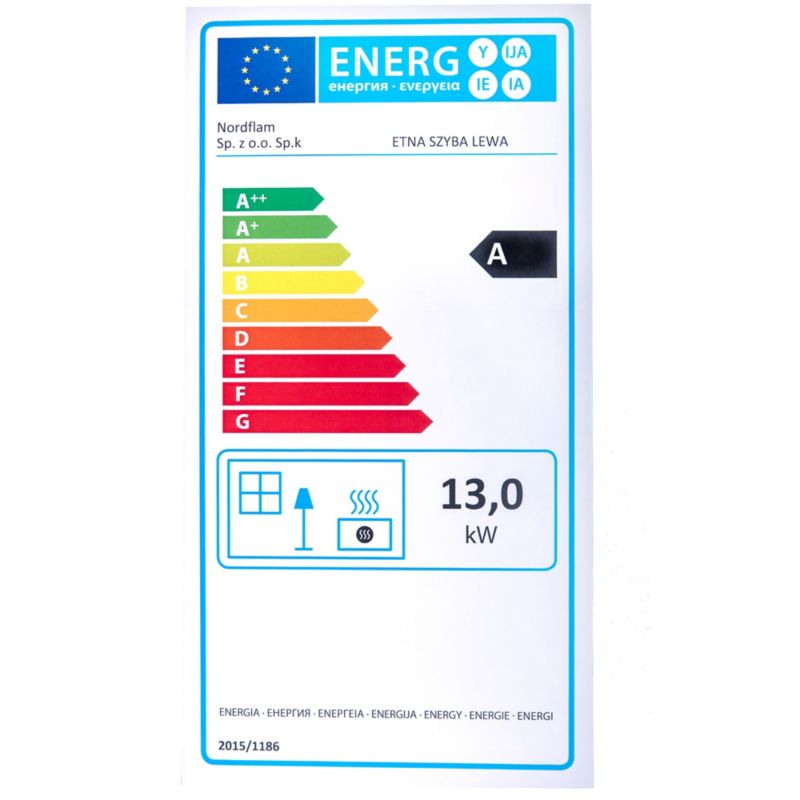 NORDflam Etna Eko støbejerns-stålværk venstre pejsindsats