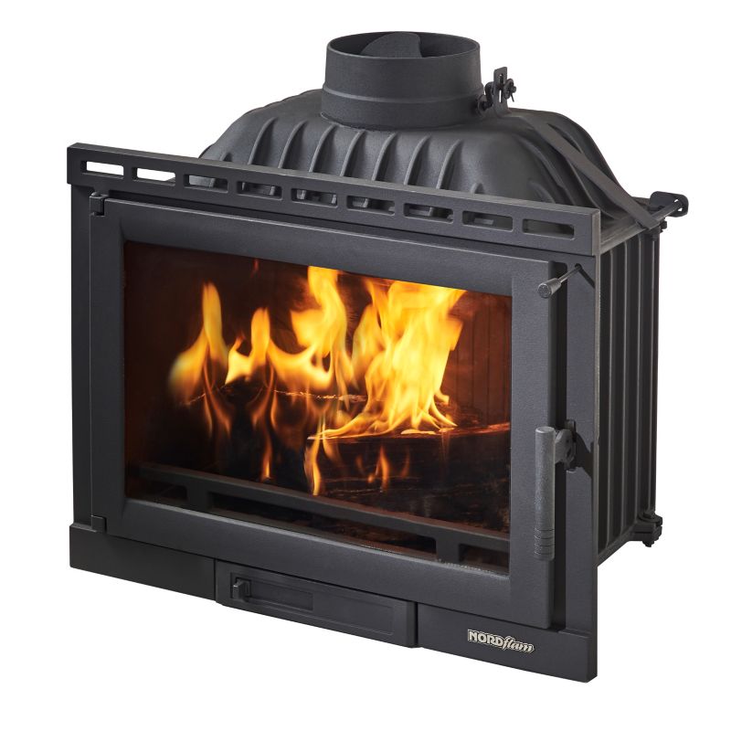 Pejseindsats Etna Støbejern 13 kW Sort 66x62 cm