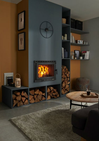 Pejseindsats Etna Støbejern 13 kW Sort 66x62 cm